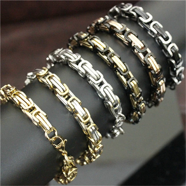 8.5mm Figaro Chain Bracelet in Hollow 14K Gold - 8