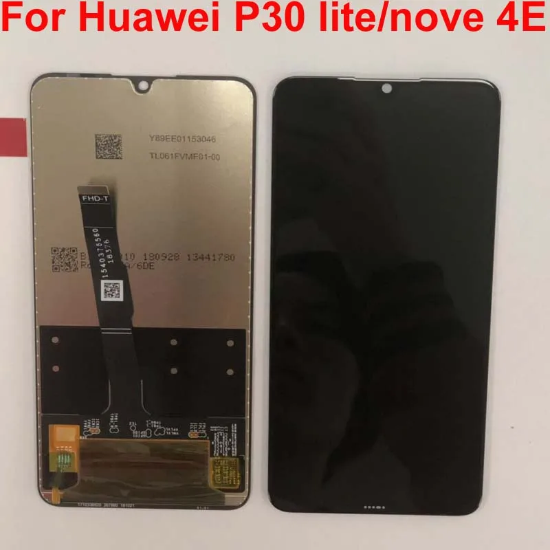 6,1" AAA ЖК-дисплей для huawei P30 lite ЖК-дисплей с сенсорным экраном дигитайзер сборка для huawei Nova 4E+ 10 сенсорных запчастей