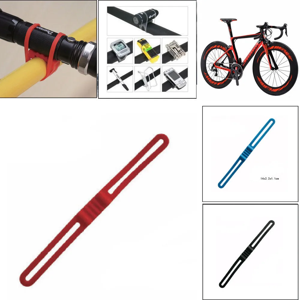 Sale 1pcs Portable Bicycle Headlight Silicone Strap Flashlight Bandage Bicycle Cycling Exercise Accessories Cyclocomputer Strap 4