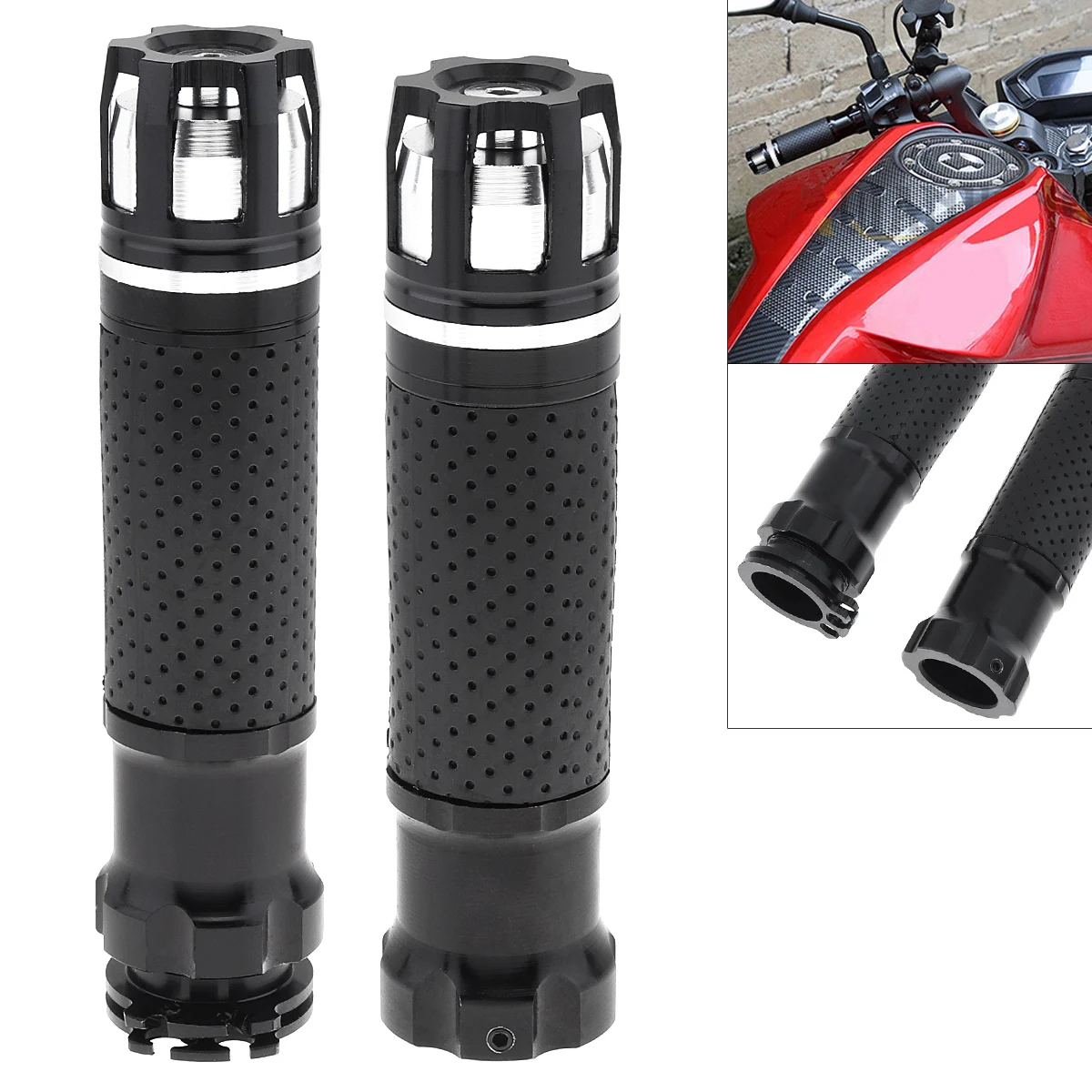 

2Pcs/Lot Motorcycle Handlebars Hand Grip Left and Right 22mm Motorcycle Throttle Aluminum Alloy Rotatable Handlebar Hand Grip