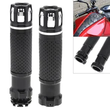 2Pcs/Lot Motorcycle Handlebars Hand Grip Left and Right 22mm Motorcycle Throttle Aluminum Alloy Rotatable Handlebar Hand Grip vodool 2pcs rubber motorcycle grip 22mm motorcycle vintage handlebar grip for all motorcycle high quality cars styling