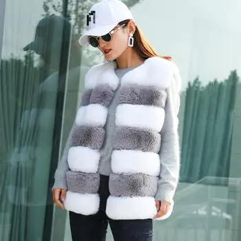 

2018 New Fashion Faux Fur Coat Winter Women Casual Slim Sleeveless Faux Fox Fur Vest Winter Jacket Women