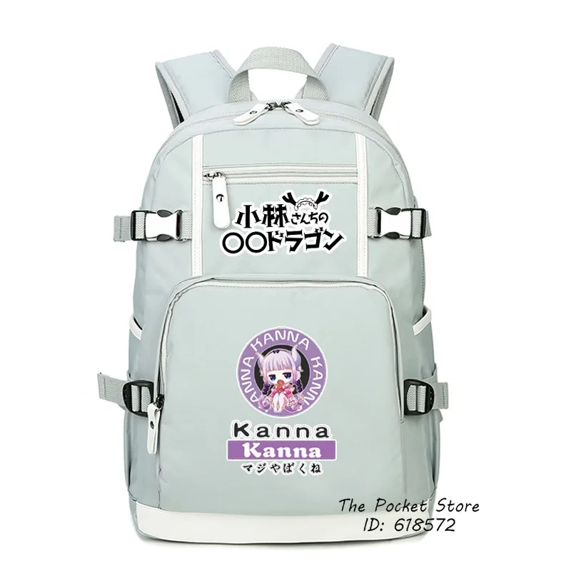 Высокое качество мультфильм Мисс Кобаяши Дракон горничной KannaKamui рюкзак с принтом «Аниме Косплей» школьные сумки холщовый женский рюкзак дорожная сумка - Цвет: 21