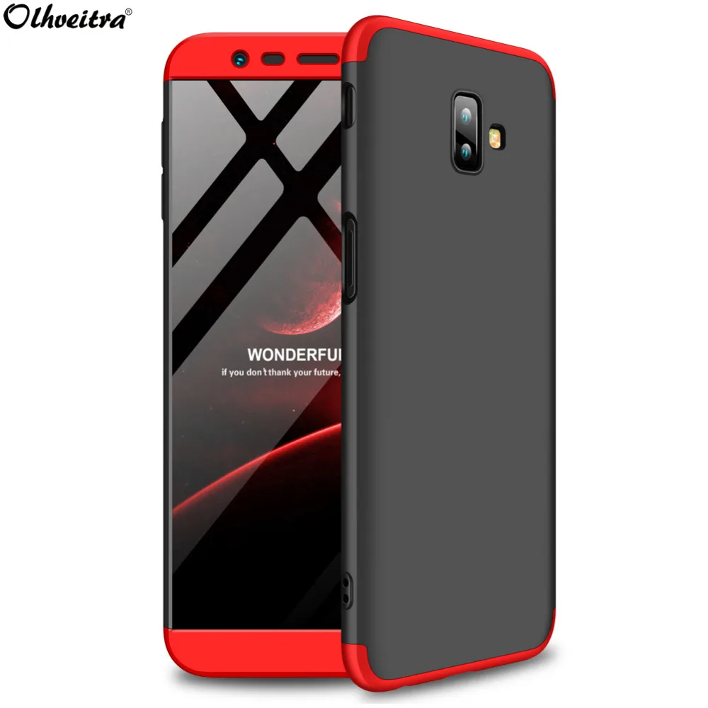 

360 Degree Cover For Samsung J6 Plus Case 3 In 1 Hard PC Protective Case For Samsung Galaxy J6 Plus J4 Plus 2018 Accessories