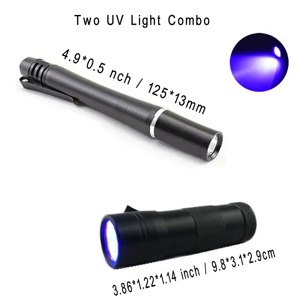 Riverruns UV Power 12 LED Fishing UV Light + 395nm Wavelength Fishing UV Pen Light Fly Tying For
