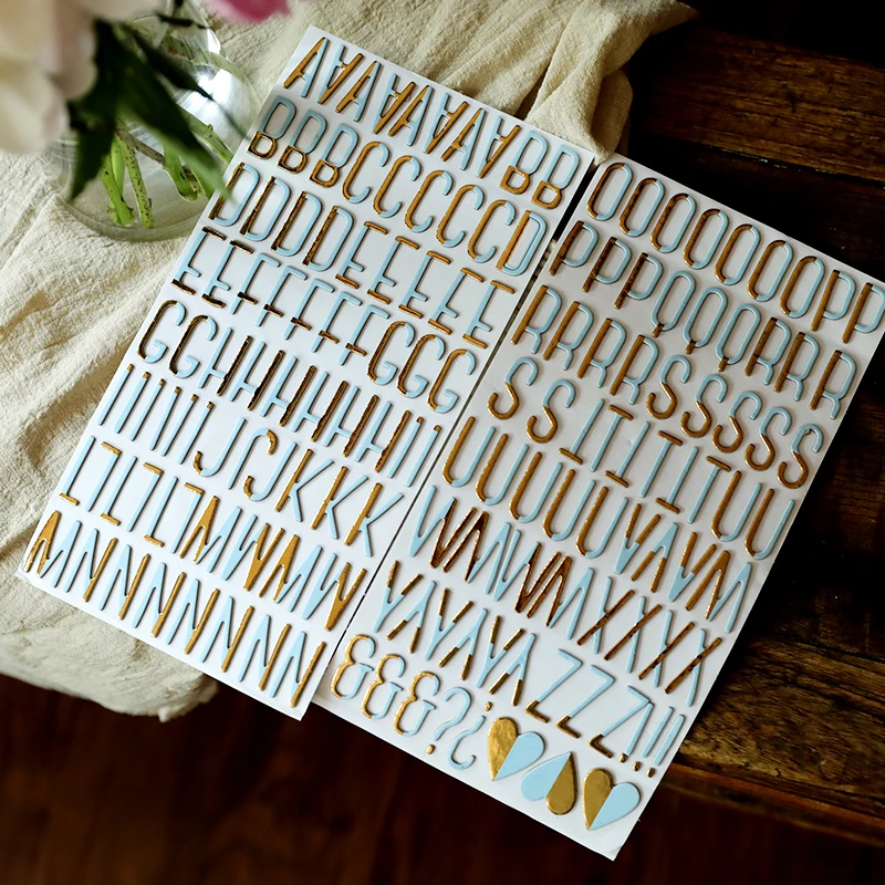 

KLJUYP 2pc New Lovely Alphabet Set For Scrapbooking DIY Projects/Photo Album/Card Making Crafts