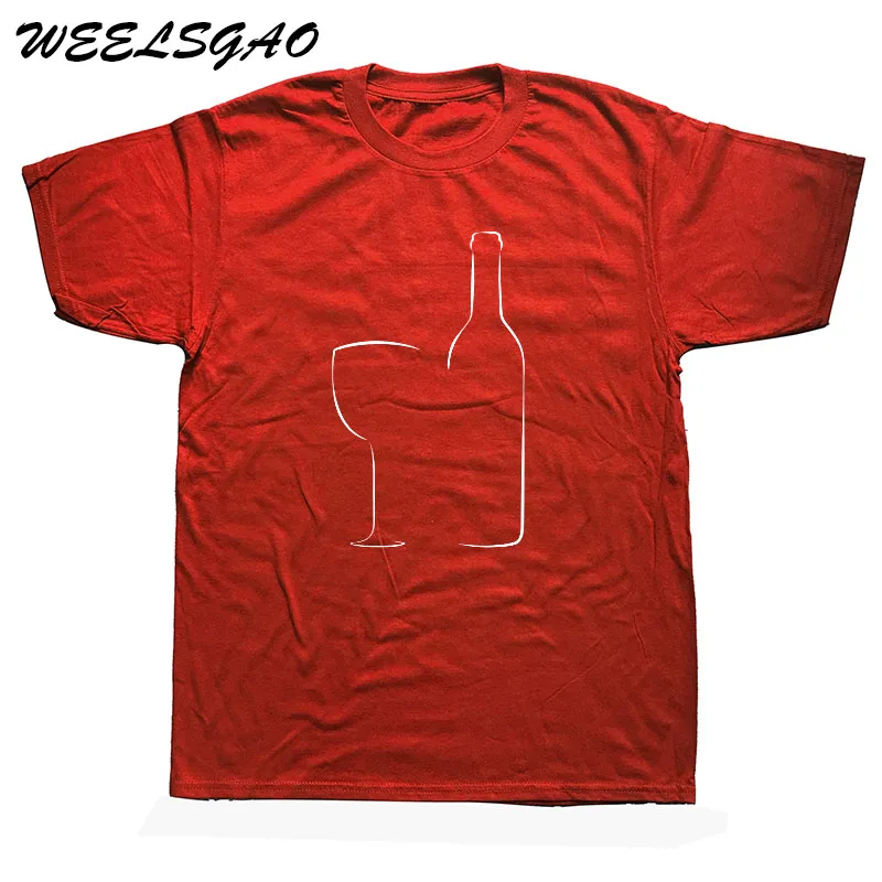 WEELSGAO Summer Wine Glass And Bottle T Shirt Fashion O-neck Short Sleeve Cotton T-Shirt Men Clothing Tops WEELSGAO Summer Wine Glass And Bottle T Shirt Fashion O-neck Short Sleeve Cotton T-Shirt Men Clothing Tops