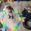 KACUU Glowing Race Track DIY Universal Accessories Ramp Turn Road Bridge Crossroads Toys For Children 4