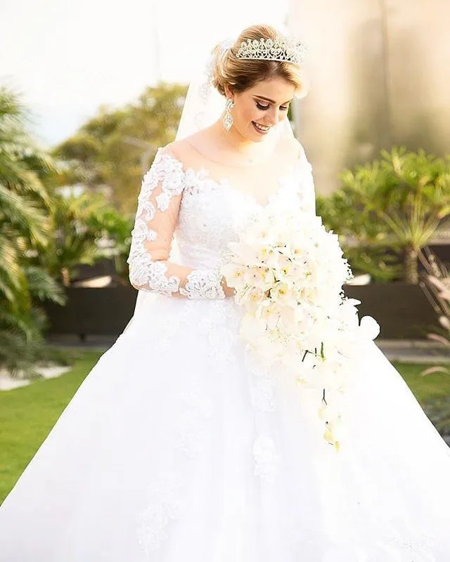 2019-long-scoop-wedding-dresses-plus-size-with-veil-long-sleeves-bridal-gowns-inbal-dror-wedding-dresses (2)_副本