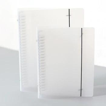 

A5/A6 Spiral book coil Notebook 6 style For School Supplies Stationery Store office PP frosted shell spiral clip notebook folder