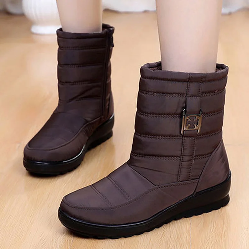 

Waterproof Women Boots Female Winter Boots Warm Fur Platform Boots Women Ankle Boots Bota Women Shoes Winter Shoes Botas Mujer