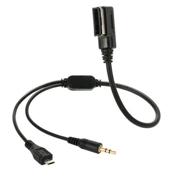 

KKmoon Jack Aux MP3 Cable USB Adapter Music AMI MMI Interface for Audi A3 A4 A5 A6 TT for VW Jetta GLI Passat CC Touareg