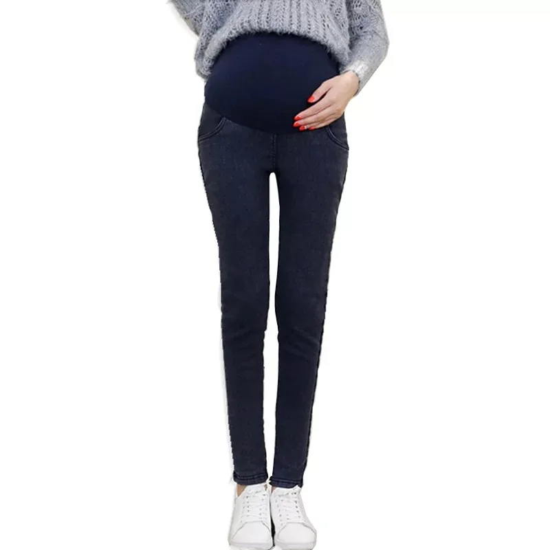 Maternity Denim Pants Silm Classic Style Pregnancy Jeans for Pregnant
