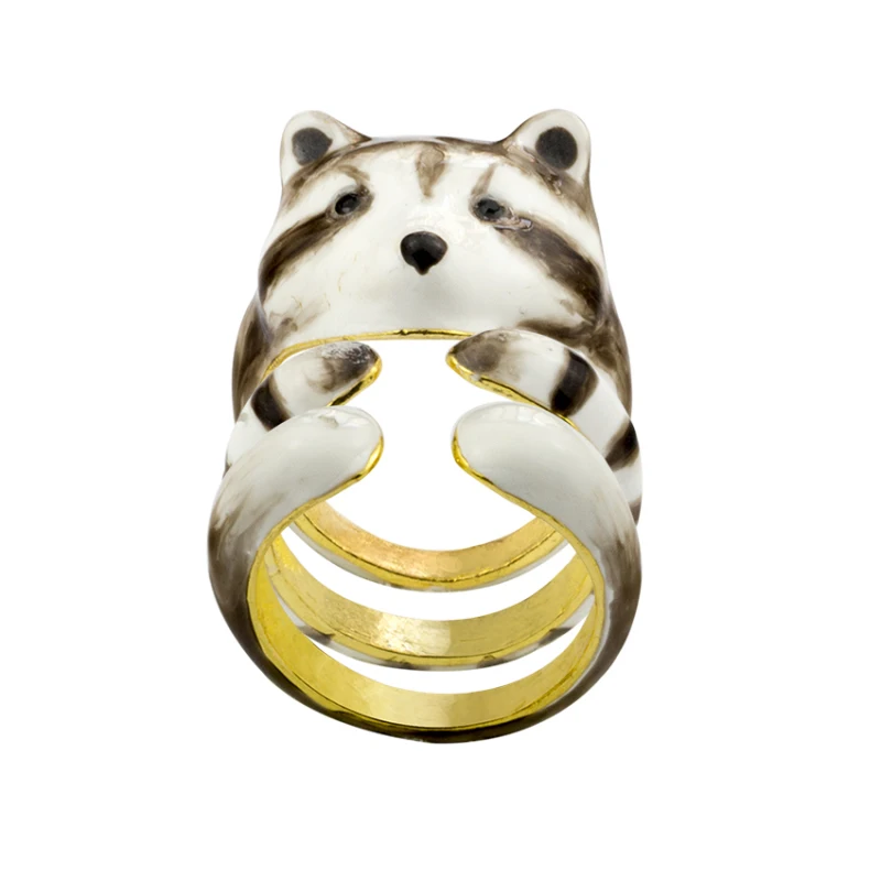 

Unique Male Cat Ring Set Gold Color 3pcs Enamel Wedding Love Rings For Women Christmas Gifts Dropshipping Animal Jewelry