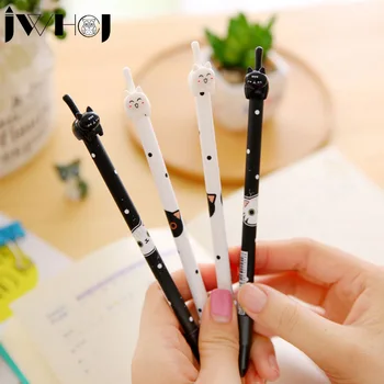 

20pcs/lot New black cat and white cat gel pen writing pens stationery caneta material escolar office school supplies papelaria