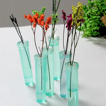 

100pcs New Flower Nutrition Tube Plastic Floral Water Tube With Cap Keep Fresh Rhizome Tube Hydroponic Container For Flower