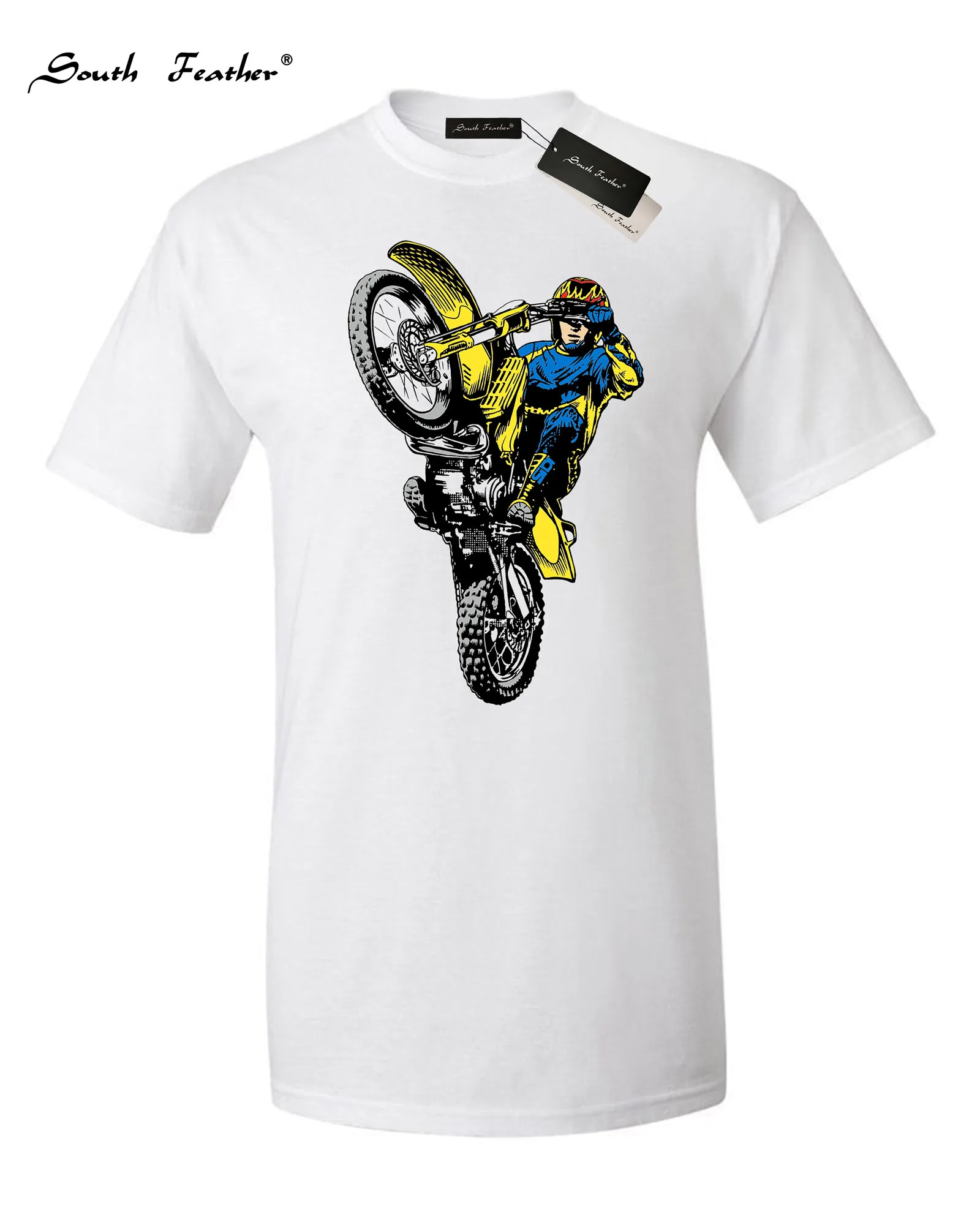 

South Feather Motocross Bike Sport Car Mens T-shirt,Motorcycle Graphic Design Printed Tee NEW