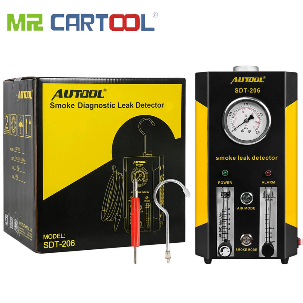 

AUTOOL 2019 NEW SDT-206 Car Smoke Machines Leak Locator Automotive Diagnostic Leak Detector Auto Diagnostic Tool PK SDT206