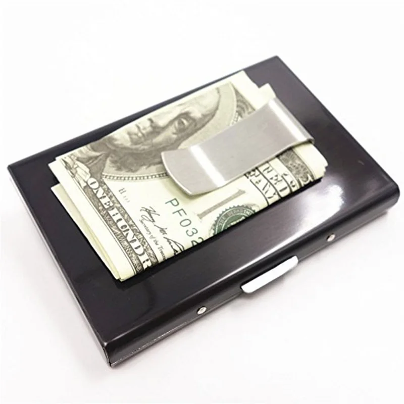 

Artmi Mens Money Clip Card Case Aluminum card Protector Business Card Holder RFID Blocking Men's Front Pocket Wallet