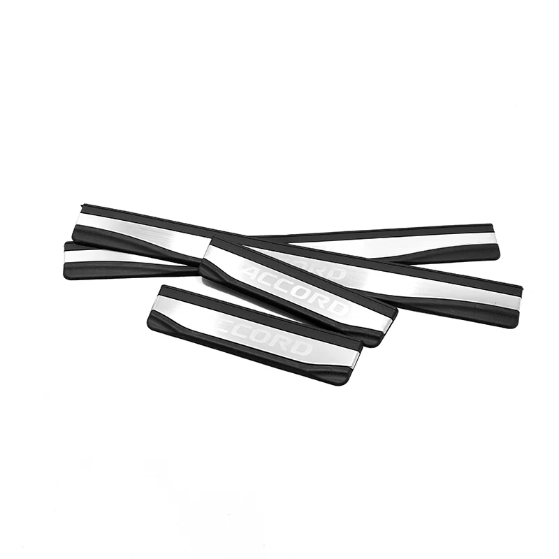 

Stainless steel Accessories For Honda Accord 10th 2018 2019 Door Sills Kick Scuff Plates Protector cover trim car styling