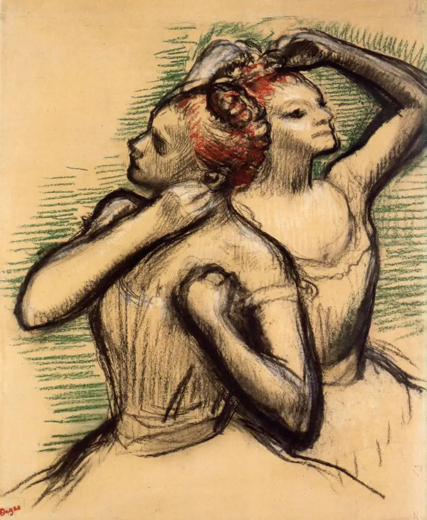 

Oil Painting Reproduction on Linen Canvas,Two Dancers2 by edgar degas,Free DHL Shipping,100%handmade