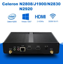Mini PC Intel Celeron J1900 Quad cores 4G RAM Fanless Micro Desktops Computer Household Nettops Dual