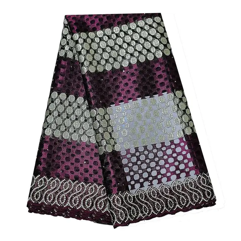 

Beautiful purple lace fabric embroidery shiny beaded french lace fabrics 2019 african tulle lace fabric for african wedding