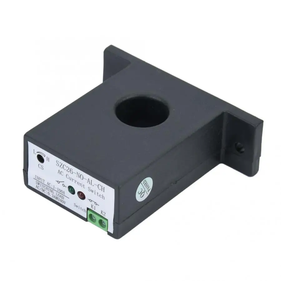 

Rocker Switch SZC26-NO-AL- Self Supply Adjustable Normally Open AC Current Sensing Switch AC 1-100A Toggle