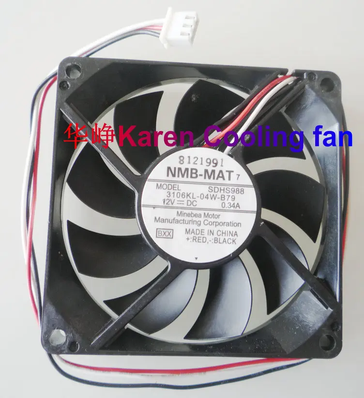 Новый оригинальный NMB 8 см 3106KL-04W-B79 8015 12 В 0.34a охлаждающий вентилятор | Компьютеры и