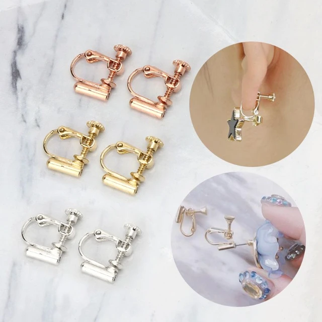 20Pcs Invisible Clip-on Earring Converters for Non Pierced Ears Jewelry  Findings - AliExpress