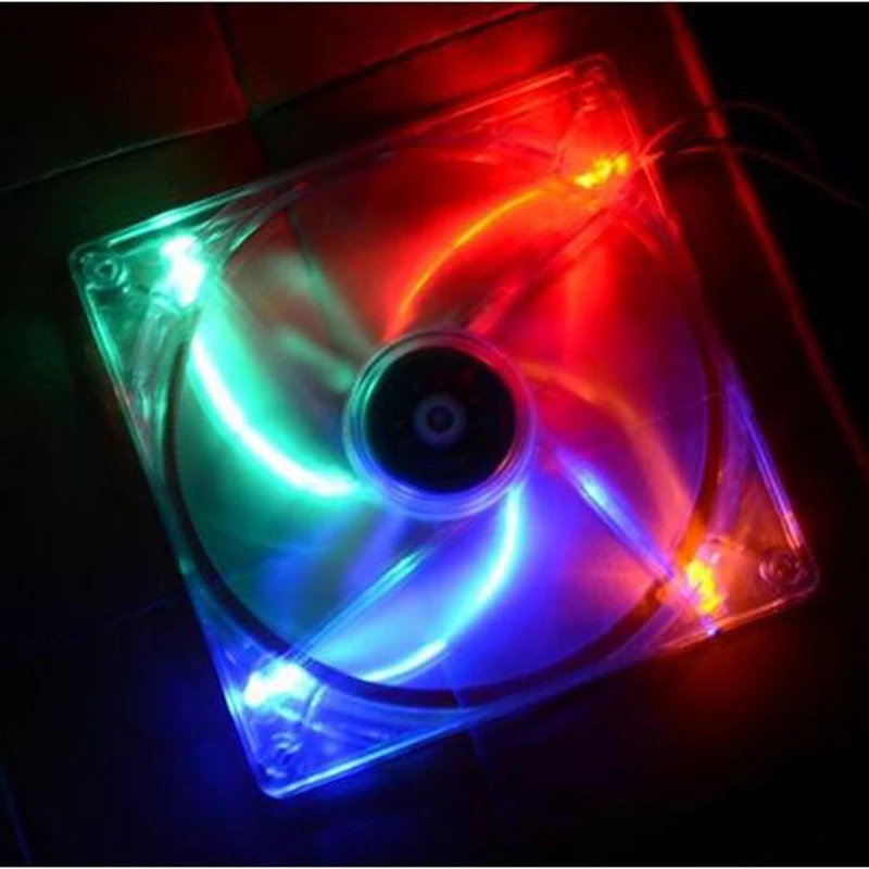 

Transparent Red Blue Colorful led Color 12V 4Pin 140mm x 25mm Fan For PC Case System Cooling Fan