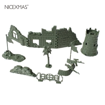 

1pcs Military Ruins Set Sand Table War Fence Assembly DIY Accessory Military Scene Kit Model Toy for Children Kids