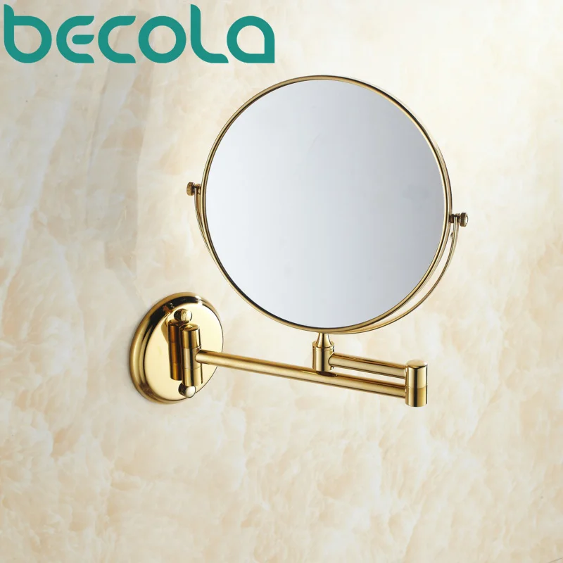Becola-Espejo de maquillaje redondo de pared con aumento de 3