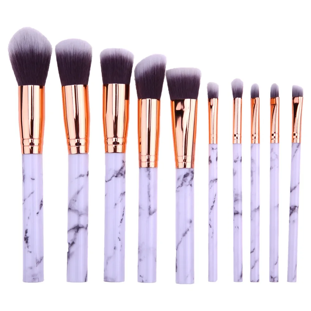 

5/10pcs Marble Makeup Brushes Set Cosmetic Powder Foundation Eyeshadow Lip Brushes Set