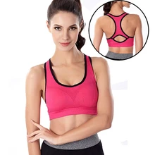 Впитывающий пот Быстросохнущий женский спортивный бюстгальтер, жилет типа фитнес-Тренажерный зал Спортивный бюстгальтер для бега Топ Плюс Размер бюстгальтер для йоги 6 цветов