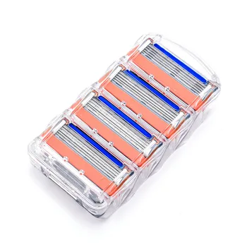 

4pcs/pack Razor Blade For Men Face Care Shaving Safety,5layers Stainless Steel Shaver Cassette For gillettee fusione machine