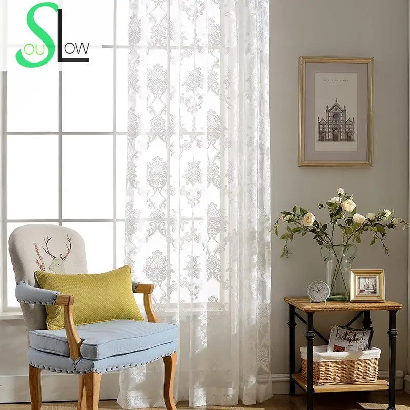 Slow Soul Brocade Curtain Modern Simple European Pure Jacquard Floral