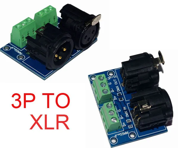 1 шт./лот XLR3 3P XLR до DMX512 реле светодиодный разъем для DMX 512 led Декодер контроллер
