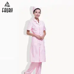 Сезон: весна–лето Врач Медсестра равномерное больницы медицинский комплект скраб Для женщин белый длинное пальто хирургического скрабы