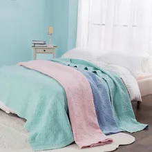 CHAUSUB качество покрывало летнее одеяло 1 шт. промытый с песком хлопковые стеганые одеяла стеганое покрывало с вышивкой покрывало на кровать синий розовый