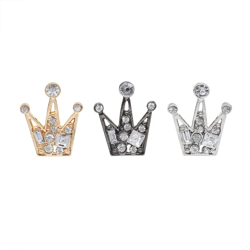 

Factory Outlets Japan And Korea Full Of Rhinestone Crystal Miniature Crown Brooch Men And Women Suit Shirt Collar Brooch