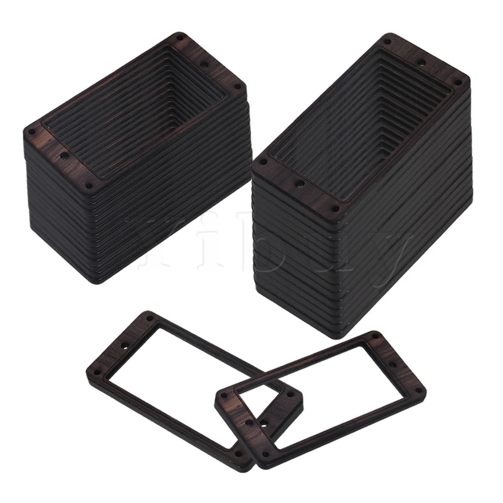 

Yibuy 100x Rosewood Humbucker Pickup Mounting Ring Set Light Guitar Parts
