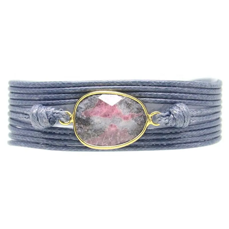 Rope Non-leather Wrap Bracelet Vintage Multiple Layers Stone Dropship | Украшения и аксессуары
