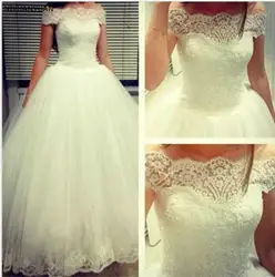 Элегантное свадебное платье с открытой спиной, кружевной аппликацией, бальное платье, свадебное платье без рукавов с v-образным вырезом и