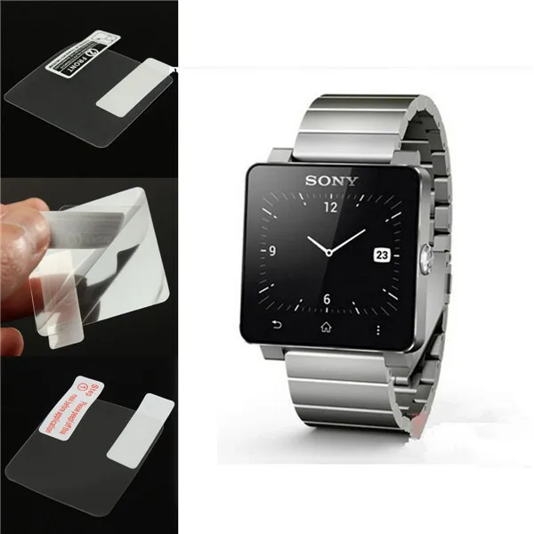 0 2mm Premium Protective Flim Screen Protector For Sony font b SmartWatch b font 2 For