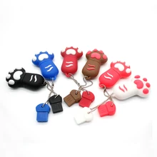 

Cat Claw Silica Gel USB 2.0 Flash Drive 8GB 16GB 32GB Pen Drive Waterproof U Disk 64GB 128GB Thumb Drive Memory Stick Gift