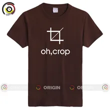 Geek’s funny team wear boys girls summer tshirts OH CROP GEEK programmer’s print T-shirts 100% cotton big yard U.S. size O-neck