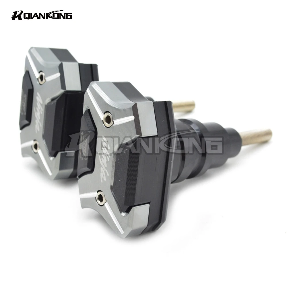 

For Kawasaki Ninja ZX6R ZX636 2013-2017 MONSTER ENERGY ZX-6R CNC Frame Sliders Crash Engine Guard Pad Side Shield Protector
