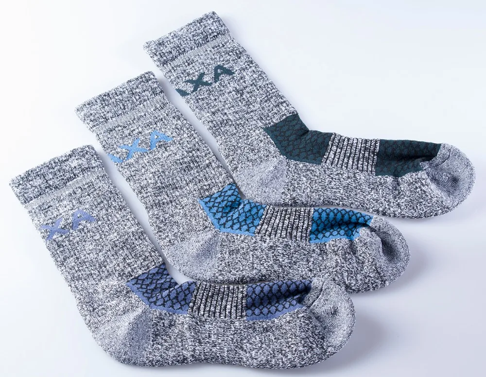 Новые модные Светоотражающие носки, мужские быстросохнущие дышащие эластичные толстые теплые носки, мужские осенне-зимние носки, 3 пара/лот