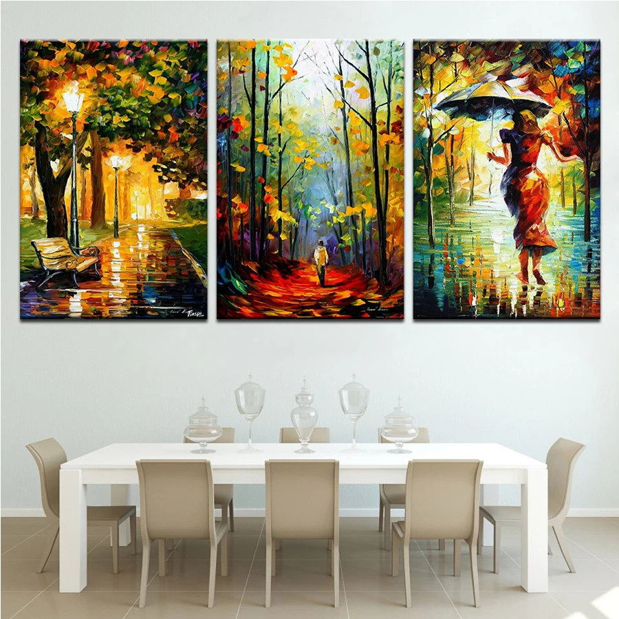 

Diamond Embroidery Cross Stitch Landscape Full Square Picture Rhinestones Mosaic abstract Street Diamond Painting DIY 3pcs sets